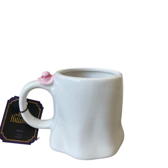 Halloween Ghost Mug With Pink Pumpkin 17oz Cute Ceramic BOO Y'ALL Coffee Cup NEW - Picture 4 of 12